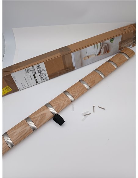 Umbra 318858-390 Flip Coat Rack, Ash Wood, Natural, 8 Removable Hooks