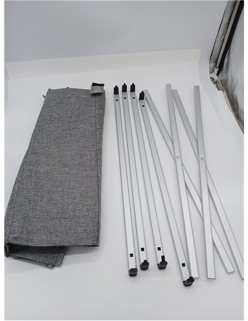 WENKO Pongotodo Trio gris moteado - Cesta para la ropa Capacidad: 130 l, Poliéster, 63 x 57 x 38 cm, Gris