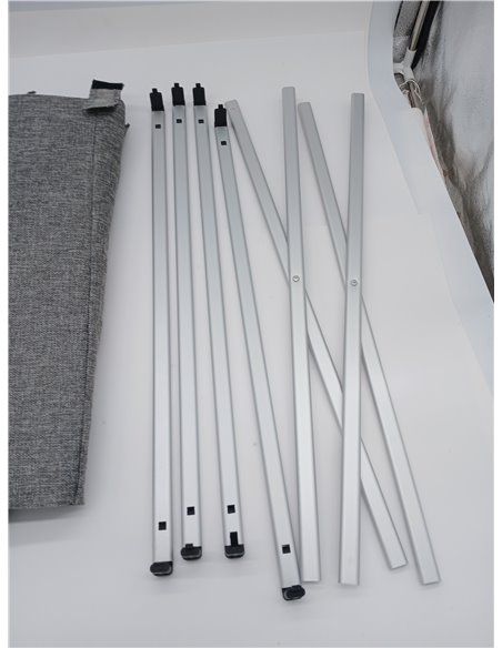 WENKO Pongotodo Trio gris moteado - Cesta para la ropa Capacidad: 130 l, Poliéster, 63 x 57 x 38 cm, Gris