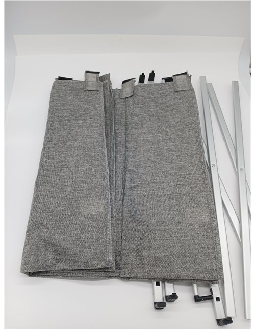 WENKO Pongotodo Trio gris moteado - Cesta para la ropa Capacidad: 130 l, Poliéster, 63 x 57 x 38 cm, Gris