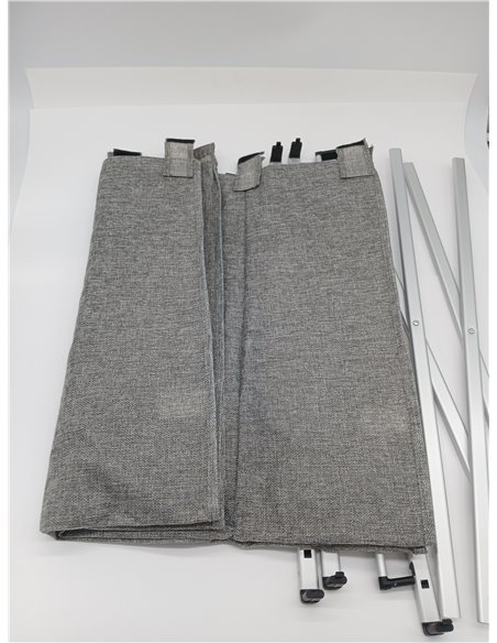 WENKO Pongotodo Trio gris moteado - Cesta para la ropa Capacidad: 130 l, Poliéster, 63 x 57 x 38 cm, Gris