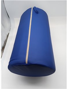 QUIRUMED Roller Cushion, 55 x 30 cm, Blue, Leatherette, Foam Filling, Yoga, Fitness, Massage 2