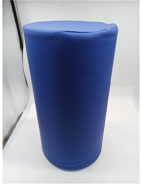 QUIRUMED Roller Cushion, 55 x 30 cm, Blue, Leatherette, Foam Filling, Yoga, Fitness, Massage