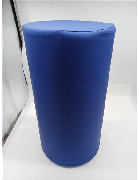 QUIRUMED Roller Cushion, 55 x 30 cm, Blue, Leatherette, Foam Filling, Yoga, Fitness, Massage