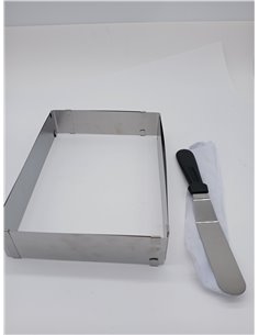 Rectangular Ring Cake Baking Mould, Extendable for Mousse and Tiramisu, Stainless Steel 2