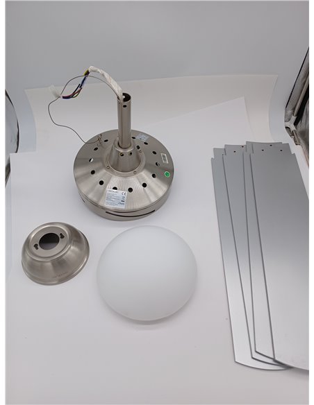 Cecotec Ventilador de Techo con Mando a Distancia, Temporizador y Luz LED EnergySilence Aero 570. 60 W, 132 cm de Diámetro, 4 As