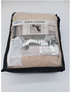 Funda Sofa Chaise Long 3 Plazas Impermeable, Fundas Sofa L Chaise Longue Izquierdo/Derecho Reversible, Antideslizante, Ajustable 2