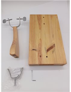Fackelmann Soporte Jamonero con Cajón Extraíble con Cuchillo Jamonero, Chaira y Cuchillo Mondador, de diseño fresco, Madera de P 2