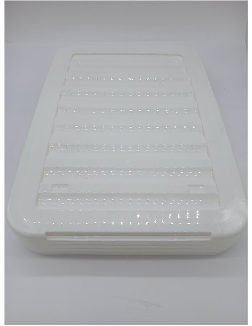 Cetomo 35L*4 Cajas de Almacenamiento con Tapas, Contenedores de Plástico con Ruedas, Clip On, Apilables, Encajables, Organizador