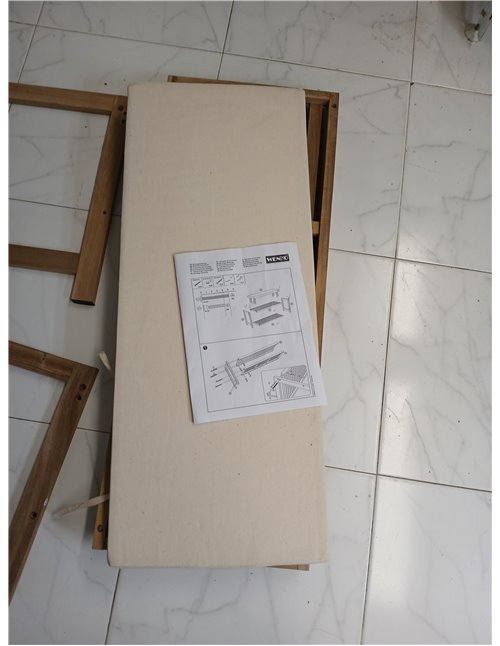Wenko Banco Acolchado Acina, Zapatero con Asiento, Certificado FSC, Madera, marrón, 90 x 45 x 34 cm