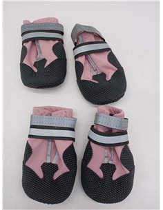 4 Piezas Protector de la Pata de Las Botas del Perro,Botas para Perros,Zapatos Impermeables para Perros con Correas Reflectantes 2