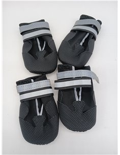 4 Piezas Protector de la Pata de Las Botas del Perro,Botas para Perros,Zapatos Impermeables para Perros con Correas Reflectantes 2