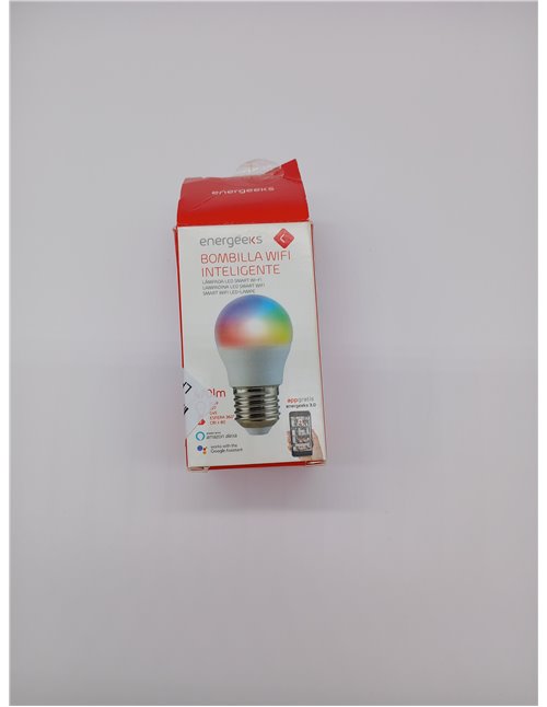 energeeks - Bombilla Inteligente LED - Multicolor RGB - Casquillo E27-5W - 470 Lúmenes - Temperatura Ajustable - Wifi + Bluetoot