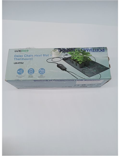 Luxbird Esterilla calefactora adicional para conectar, estera de calefacción para plantas de semillero, resistente al agua, para
