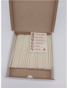 NKlaus - 100x velas de altar blancas sin hollín y sin goteo L 16cm cera de parafina premium 36117 2