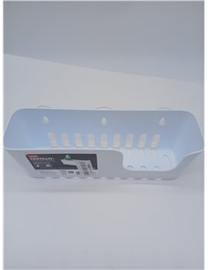 Tatay Estanteria Ducha Sin Taladro Rectangular | Incluye Ventosas | Soporta 2,5 kg | Polipropileno Resiste Humedad | Medida Gran 2