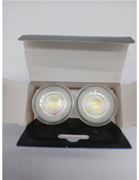 Eglo Juego de 2 lámparas GU10, 2 focos LED, luz reflectora de 4,5 vatios cada una (corresponde a 50 vatios), 345 lúmenes, ilumin