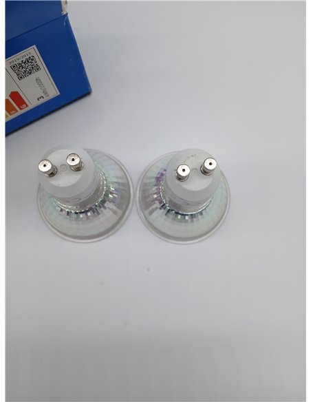 Eglo Juego de 2 lámparas GU10, 2 focos LED, luz reflectora de 4,5 vatios cada una (corresponde a 50 vatios), 345 lúmenes, ilumin