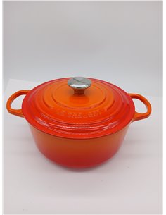 Le Creuset Cocotte redonda de hierro fundido, 26 cm, 5, 3 L, Todas Las Fuentes de Calor incluso inducción, Volcanico, 2117726090 2