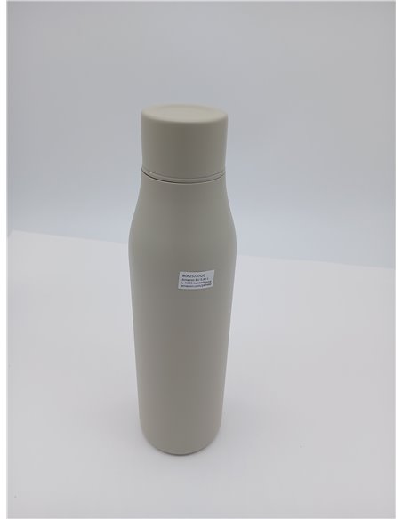 Amazon Basics Botella de Agua Aislante de Acero Inoxidable, 568ml, Libre de BPA, Gris Lino