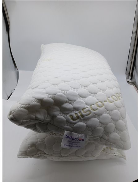 Todocama - Almohada viscoelástica, núcleo Compacto. Doble Funda con Cremallera. Tejido Aloe Vera Plus. Termorregulable adaptabil