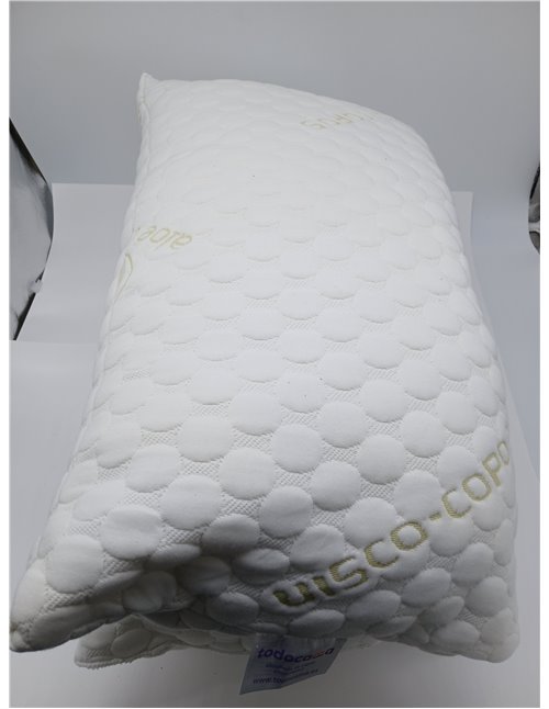 Todocama - Almohada viscoelástica, núcleo Compacto. Doble Funda con Cremallera. Tejido Aloe Vera Plus. Termorregulable adaptabil