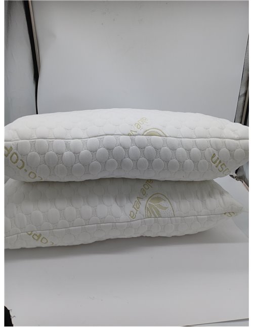 Todocama - Almohada viscoelástica, núcleo Compacto. Doble Funda con Cremallera. Tejido Aloe Vera Plus. Termorregulable adaptabil