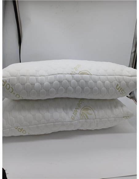 Todocama - Almohada viscoelástica, núcleo Compacto. Doble Funda con Cremallera. Tejido Aloe Vera Plus. Termorregulable adaptabil