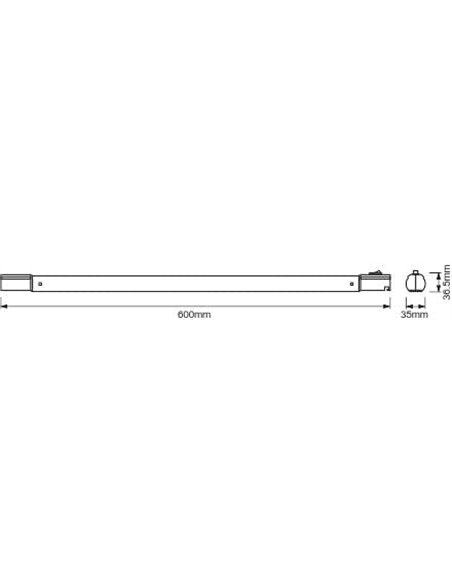 OSRAM Barra de luz LED 600mm, blanco cálido, 8,9W, 900 lúmenes, fácil instalación, eficiencia energética, IP20, para cocinas y á