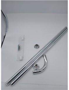 Sealskin Seallux Set de barra para cortina de baño - Barra 2x - Acoplador 1x - Cromo 2