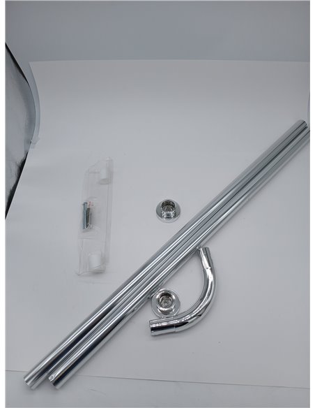 Sealskin Seallux Set de barra para cortina de baño - Barra 2x - Acoplador 1x - Cromo