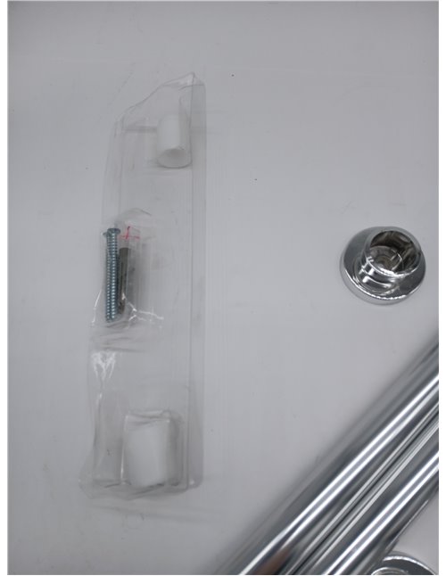 Sealskin Seallux Set de barra para cortina de baño - Barra 2x - Acoplador 1x - Cromo