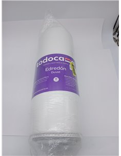 Todocama - Edredón/Relleno nórdico de Fibra antiácaros, otoño-Invierno, 300gr/m², Color Blanco (Todas Las Medidas Disponibles).  2