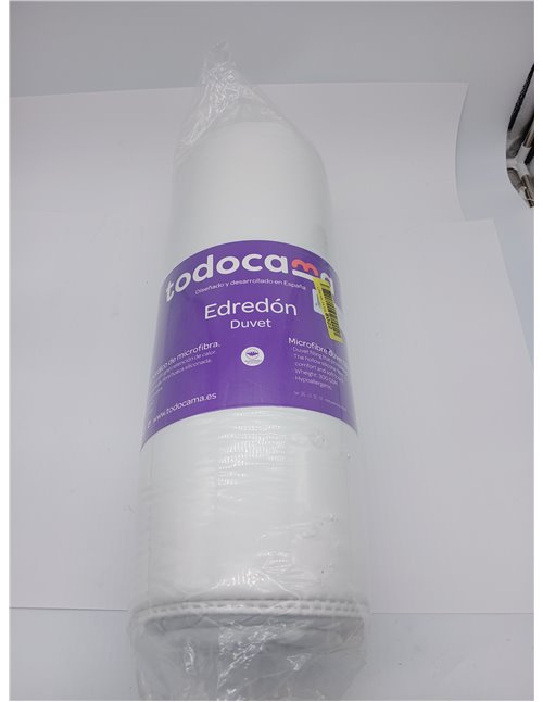 Todocama - Edredón/Relleno nórdico de Fibra antiácaros, otoño-Invierno, 300gr/m², Color Blanco (Todas Las Medidas Disponibles). 