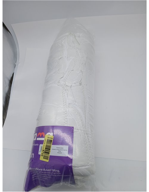 Todocama - Edredón/Relleno nórdico de Fibra antiácaros, otoño-Invierno, 300gr/m², Color Blanco (Todas Las Medidas Disponibles). 