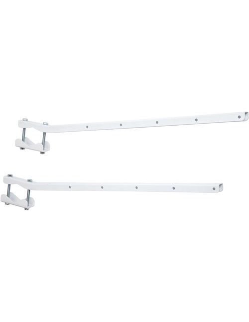 Sauvic 89410 - Tendedero Baranda Adaptable Blanco, Hierro Galvanizado con Pintura Cerámica Blanca,Color Blanco, 63 x 4 x 7 cm