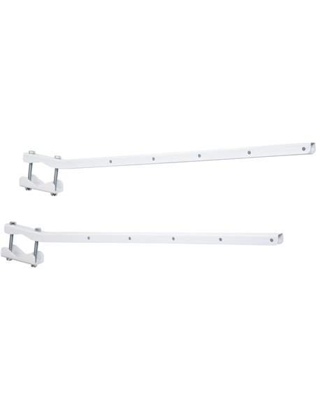 Sauvic 89410 - Tendedero Baranda Adaptable Blanco, Hierro Galvanizado con Pintura Cerámica Blanca,Color Blanco, 63 x 4 x 7 cm
