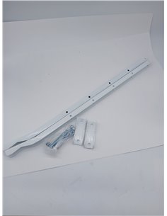 Sauvic 89410 - Tendedero Baranda Adaptable Blanco, Hierro Galvanizado con Pintura Cerámica Blanca,Color Blanco, 63 x 4 x 7 cm 2