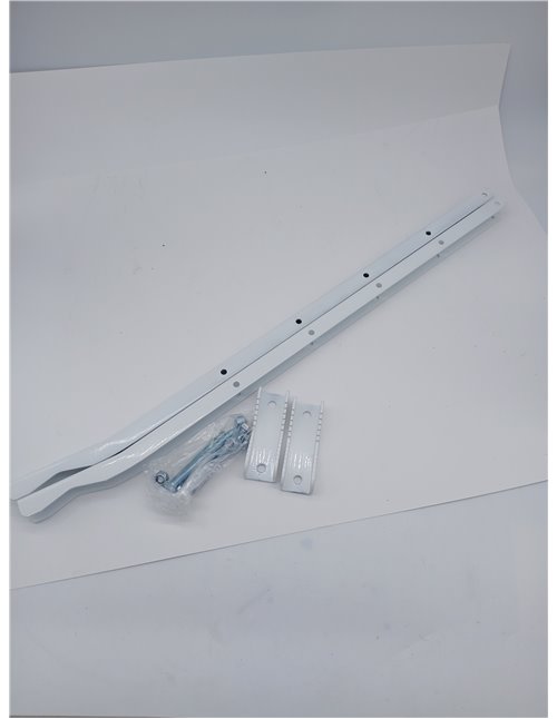 Sauvic 89410 - Tendedero Baranda Adaptable Blanco, Hierro Galvanizado con Pintura Cerámica Blanca,Color Blanco, 63 x 4 x 7 cm