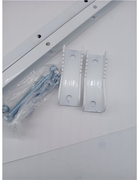 Sauvic 89410 - Tendedero Baranda Adaptable Blanco, Hierro Galvanizado con Pintura Cerámica Blanca,Color Blanco, 63 x 4 x 7 cm