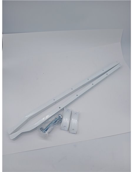 Sauvic 89410 - Tendedero Baranda Adaptable Blanco, Hierro Galvanizado con Pintura Cerámica Blanca,Color Blanco, 63 x 4 x 7 cm
