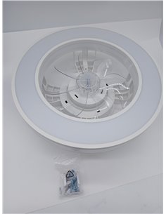 Lámpara de techo con ventilador, motor reversible silencioso, 6 velocidades, regulable de 3000 K a 6500 K, temporizador y memori
