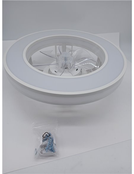 Lámpara de techo con ventilador, motor reversible silencioso, 6 velocidades, regulable de 3000 K a 6500 K, temporizador y memori