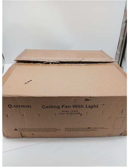 Lámpara de techo con ventilador, motor reversible silencioso, 6 velocidades, regulable de 3000 K a 6500 K, temporizador y memori