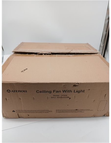 Lámpara de techo con ventilador, motor reversible silencioso, 6 velocidades, regulable de 3000 K a 6500 K, temporizador y memori