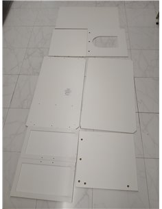 Feandrea Mueble Arenero, Moderno Arenero Oculto, con Entrada Frontal, Puertas Dobles, Asas, Casa para Gatos, Mesa Auxiliar, 85 x 2