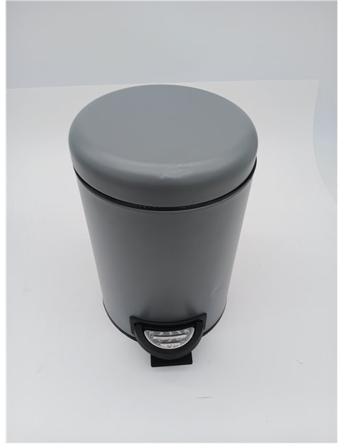 Wenko Leman Cosmetic Pedal Bin Taupe 3 L Capacity: 3 L, Steel, 17 x 25 x 22.5 cm, Grey