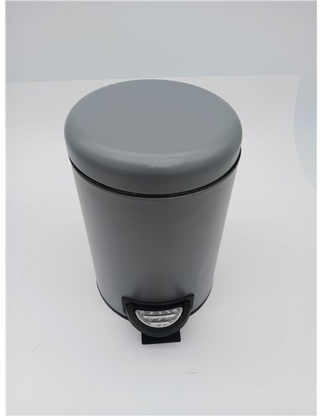 Wenko Leman Cosmetic Pedal Bin Taupe 3 L Capacity: 3 L, Steel, 17 x 25 x 22.5 cm, Grey