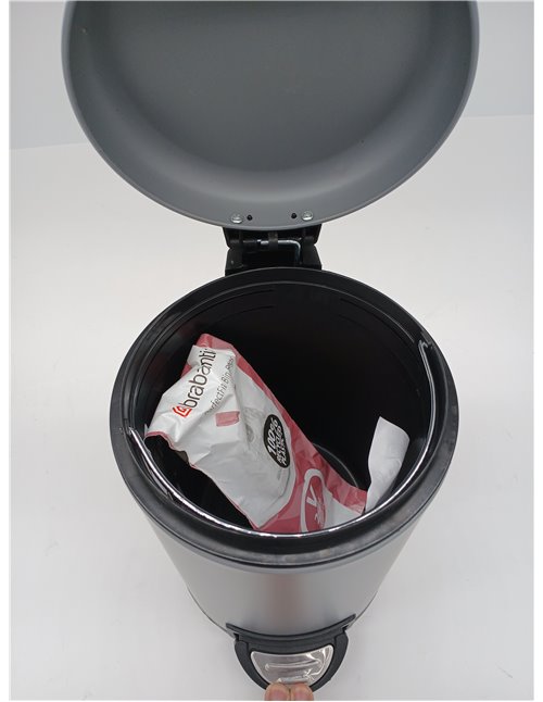 Wenko Leman Cosmetic Pedal Bin Taupe 3 L Capacity: 3 L, Steel, 17 x 25 x 22.5 cm, Grey