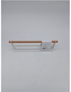 YAMAZAKI Tosca Soporte magnético para Toallas de Papel, Metal, aleación y Acero y Madera, Blanc, Talla única        2